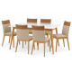 Juego de Comedor CRISTAL 1,60 x 0,90 con 6 Sillas Palha – Imbuia y Blanco Juego de Comedor CRISTAL 1,60 x 0,90 con 6 Sillas Palha – Imbuia y Blanco