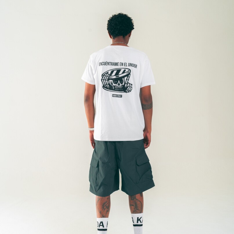 bermuda nylon logo caligrafia