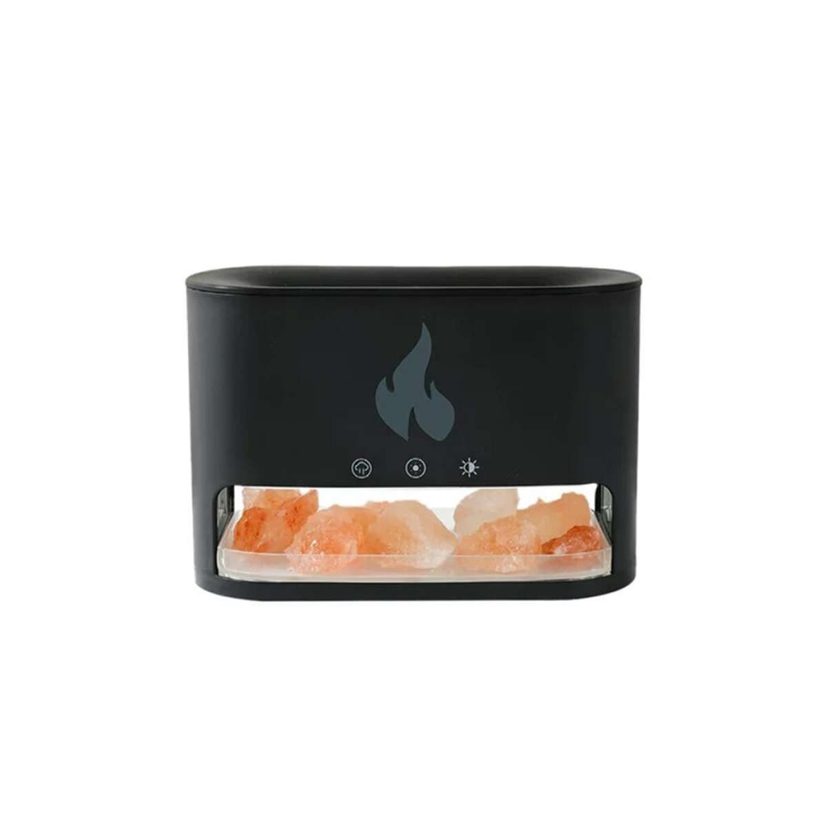 Difusor Vaporizador De Aroma Con Sal Del Himalaya - Negro 