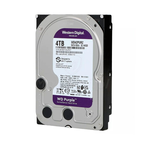 Disco duro HDD 3.5" 4TB Western Digital Purple Unica