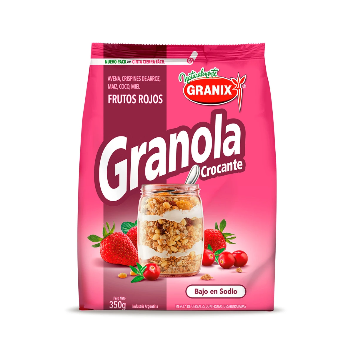 CEREAL GRANOLA GRANIX 350G FRUTOS ROJOS 
