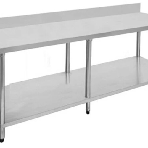 Mesa de Trabajo Inox Perpetua 2.1 m. con respaldo sanitario Mesa de Trabajo Inox Perpetua 2.1 m. con respaldo sanitario