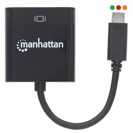 Conversor USB C macho a VGA hembra MANHATTAN 4516