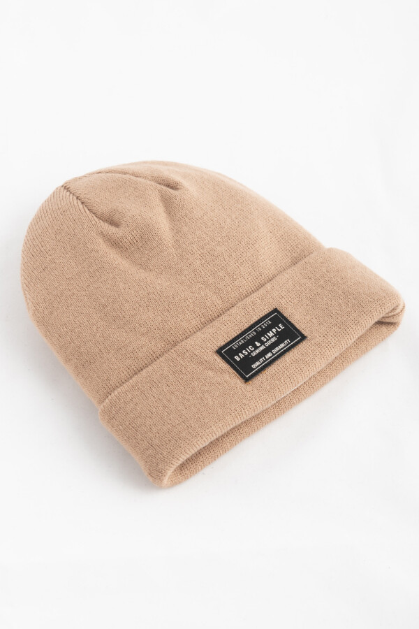 Gorro de punto Camel