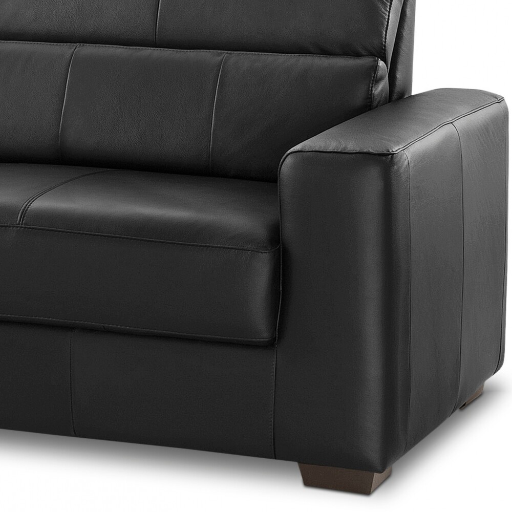 Sillón 100% Cuero - 3 Cuerpos - Sublime Negro