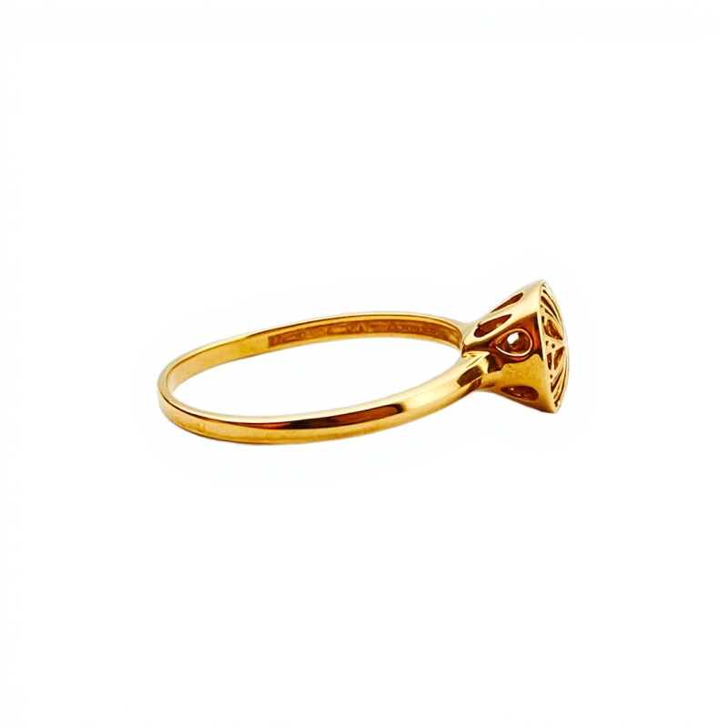 Anillo Halo-Oro bajo-Piedra Zirconia-AN8050 conpiedra