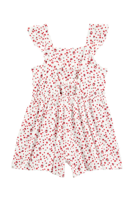 Monito corto de algodón texturado, diseño floral Sin color