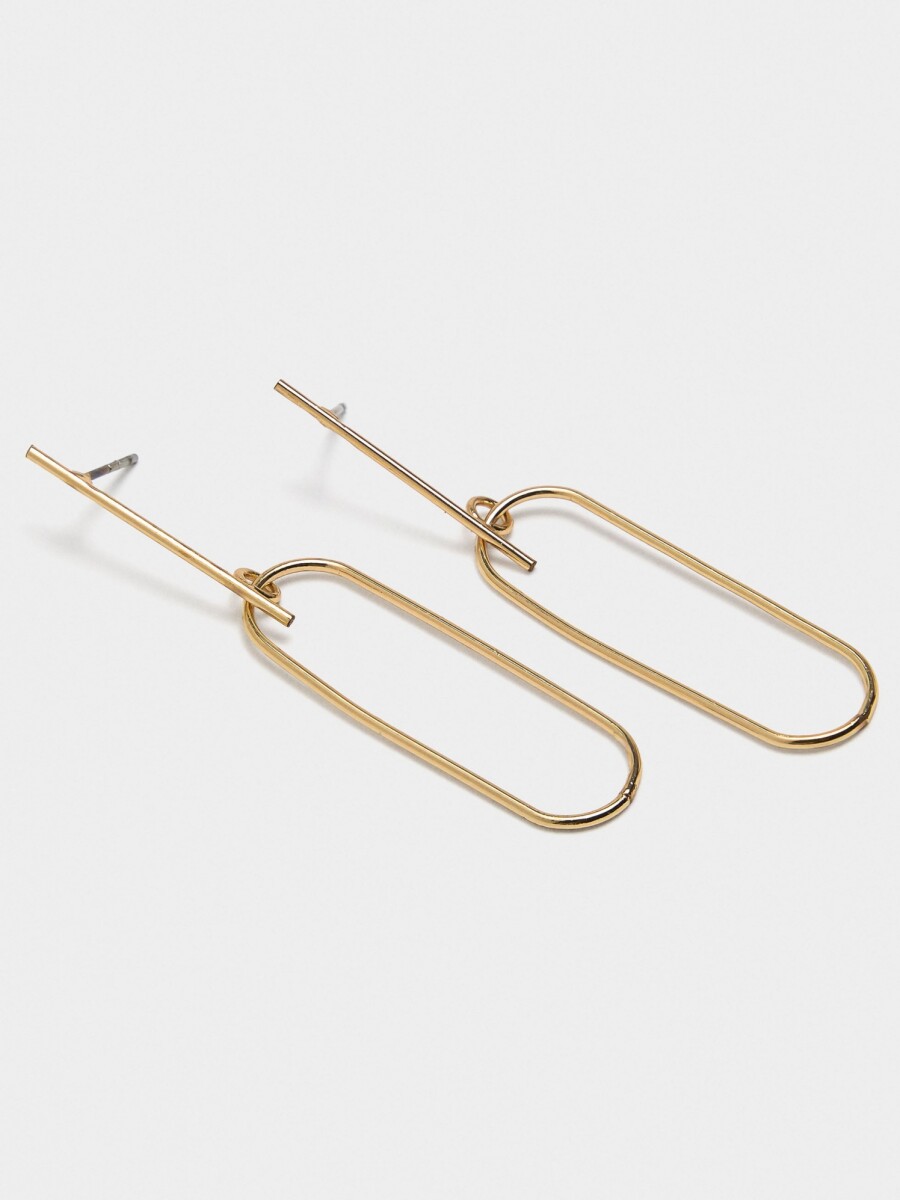 Pendientes De Barra Con Aro Alargado dorado