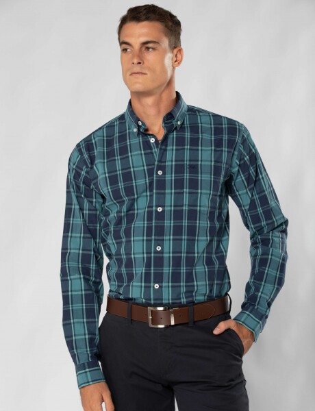 CAMISA A CUADROS Verde