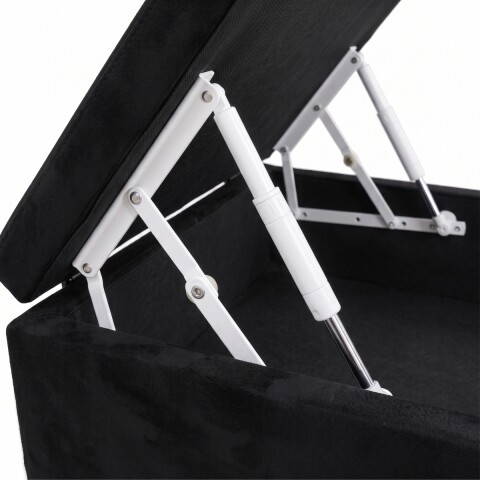 Base Box Baul para Sommier Colchon - Estructura Madera Maciza - Negro 138 x 188 x 35 cm Doble