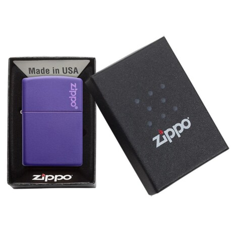 Encendedor Zippo Classic violeta mate con logo - 237ZL Encendedor Zippo Classic violeta mate con logo - 237ZL