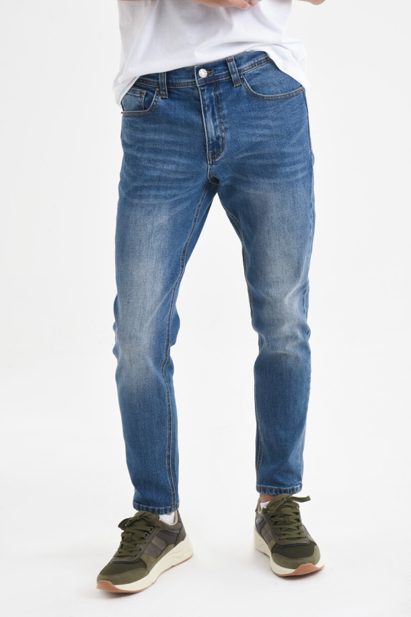 Pantalón de jean slim Azul Medio