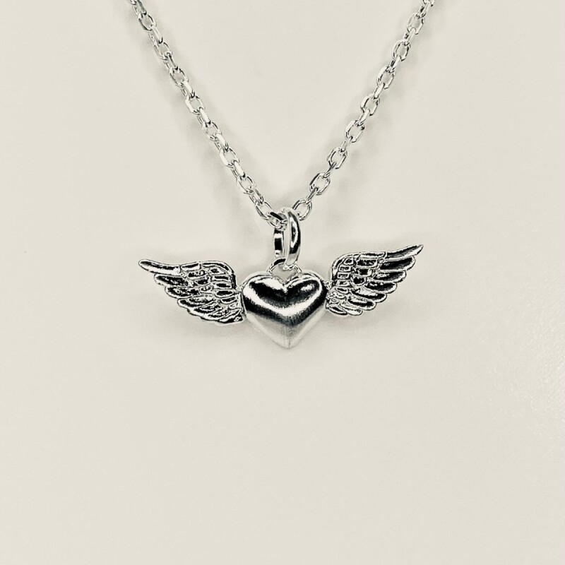 DIJE DE PLATA CORAZON CON ALAS L6dd-126-x2