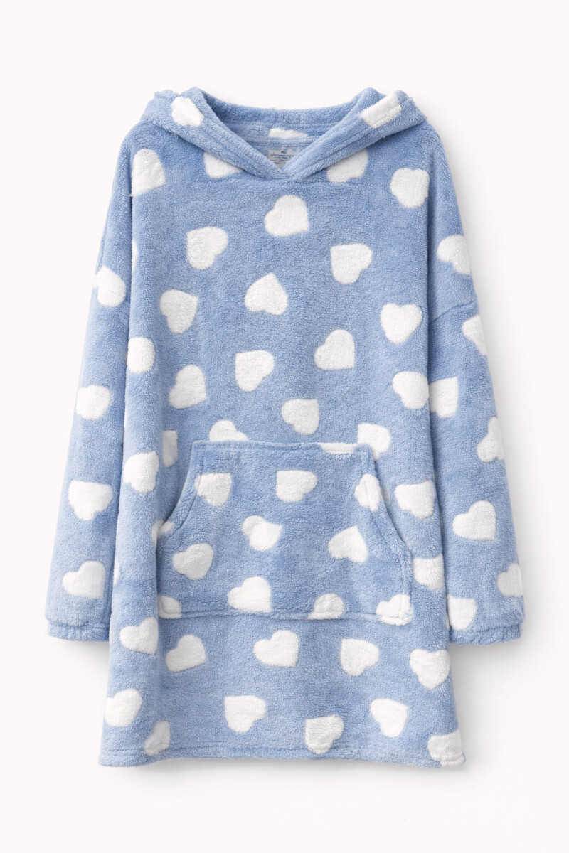 PIJAMA HOODIE ANA - CELESTE 