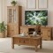 Promo Mesa Ratona + Biblioteca Cristalero + Rack de Tv Linea Naturale Roble
