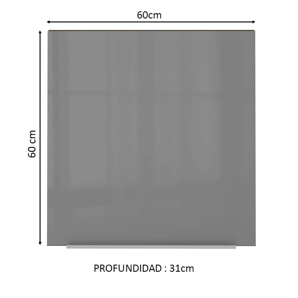 AEREO 60 CM MDP-Y-VIDRIO GRIS LUX