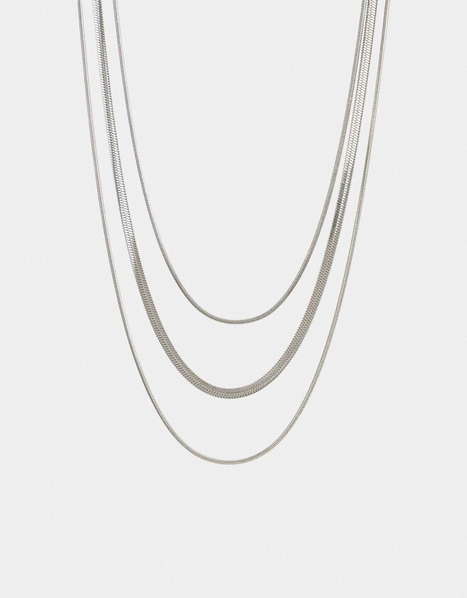 Collares Cortos Premium Silver Collar De Acero Quirúrgico - Plateado