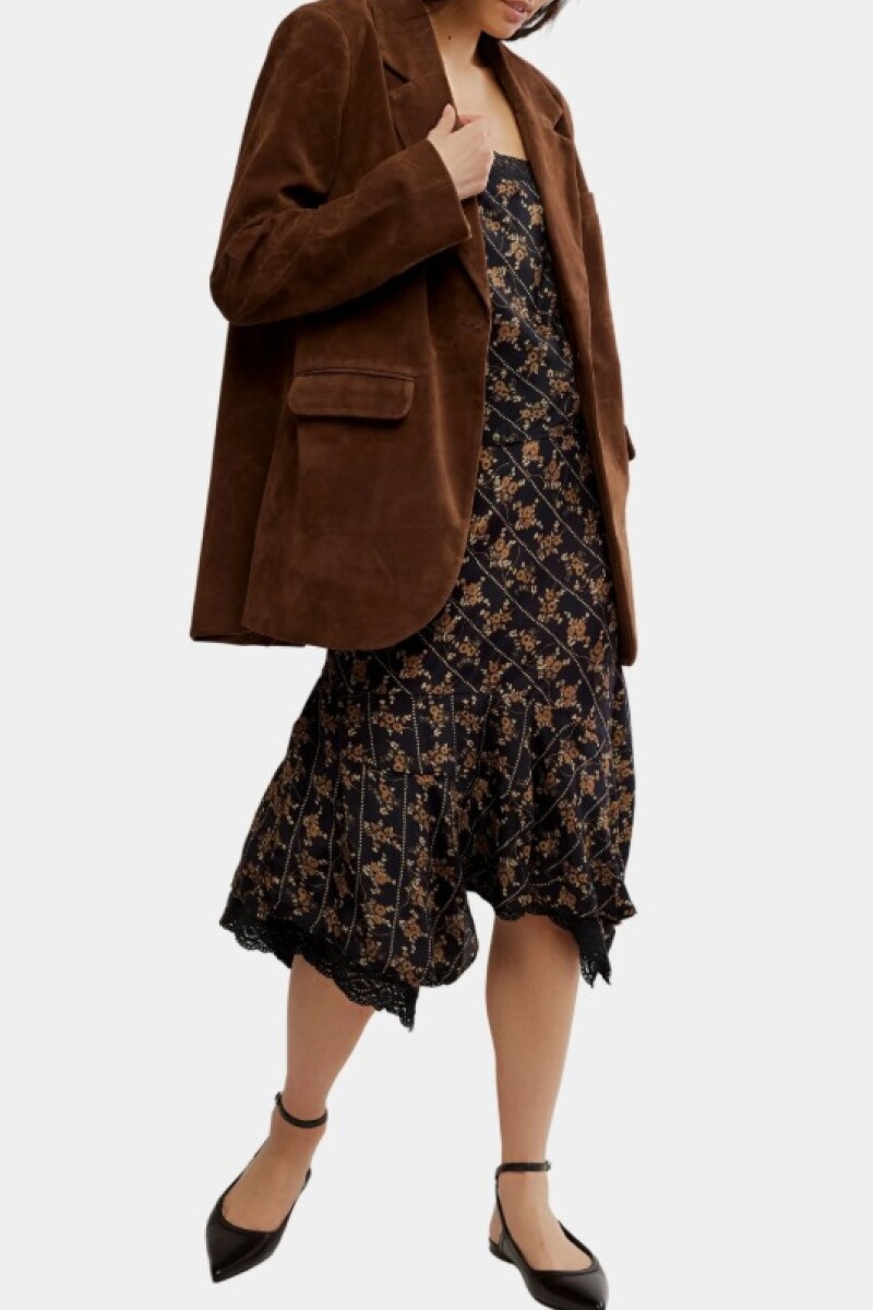 PAPER CUT VEGAN BLAZER Marron
