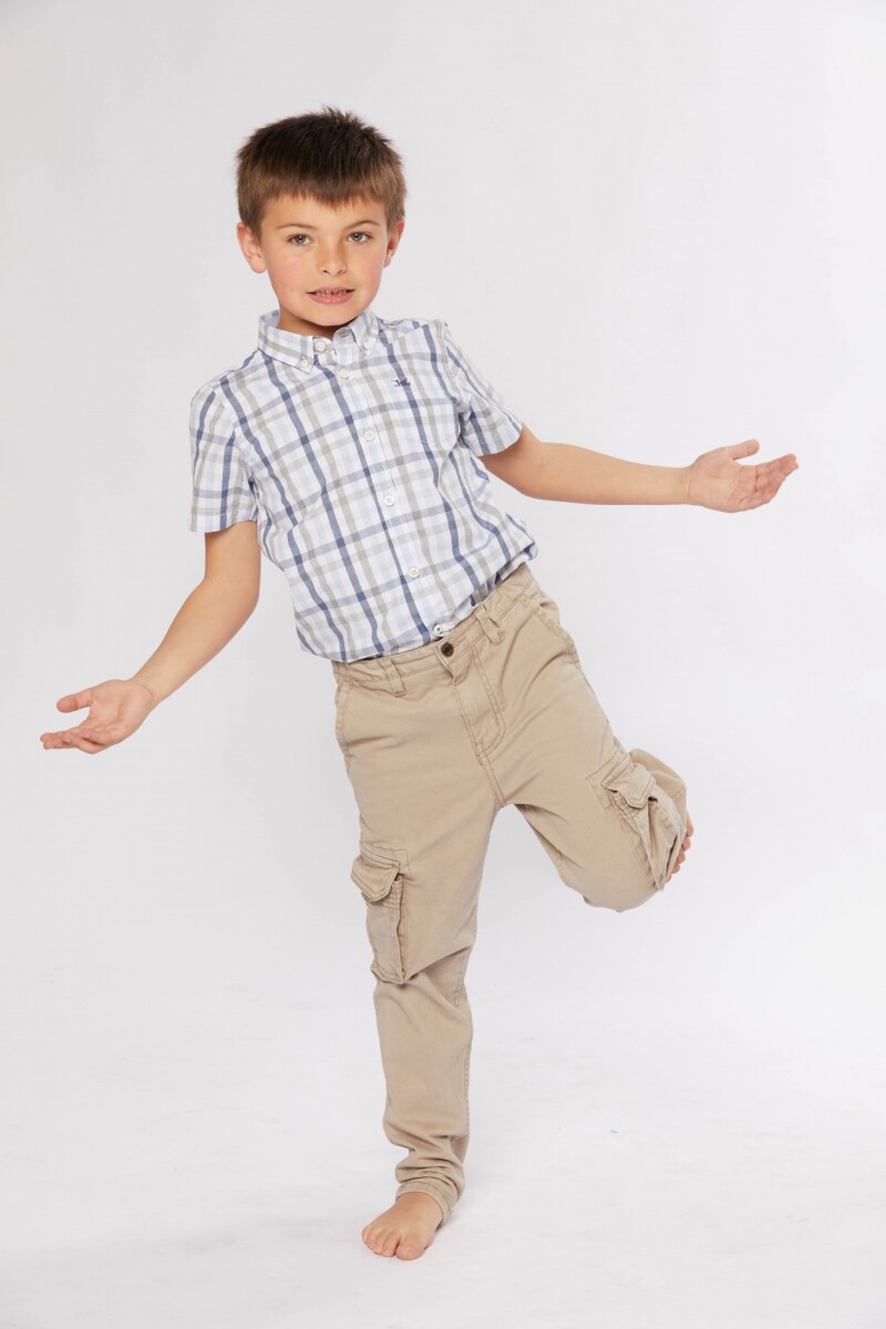 Pantalón cargo con spandex - Beige 