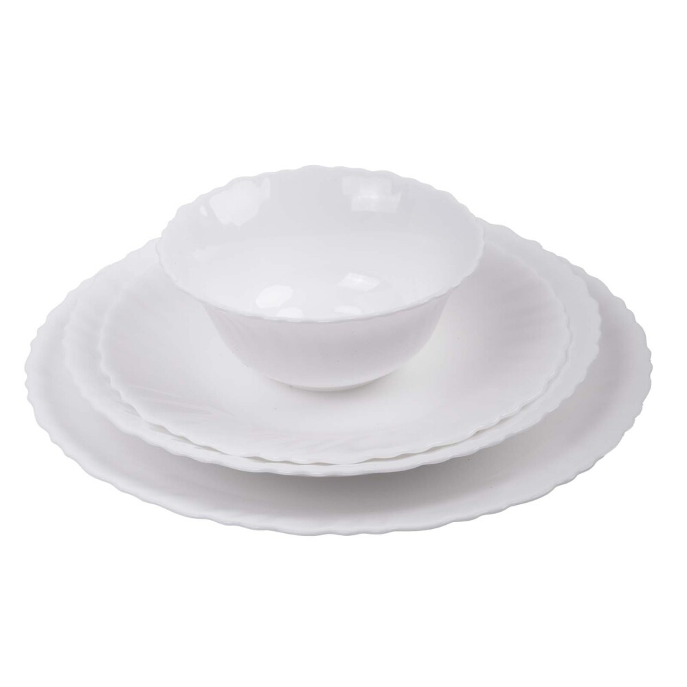 SET VAJILLA 24PCS BLANCO CERÁMICA LXP24W