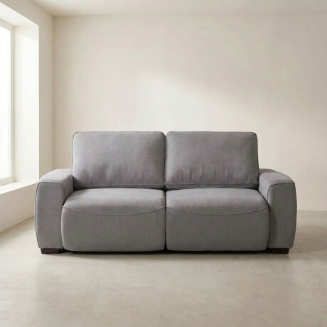 Sofá Adan (Retráctil) - Tela Microfibra - 2 módulos 12091 (Gris)