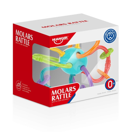 Sonajero Mordillo Sensorial Huanger He0190 Para Bebé Ub MULTICOLOR