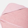 Toalla con Capucha 80x80 Cuadritos Rosa