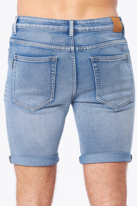 BERMUDA JEAN YUME RUSTY Azul Medio