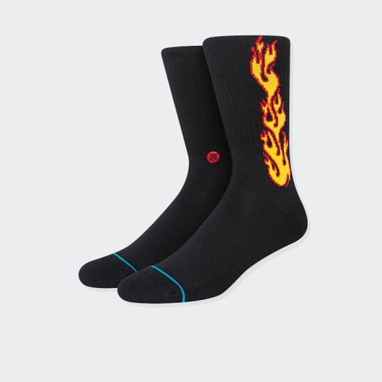 Medias Stance Flammed Negro
