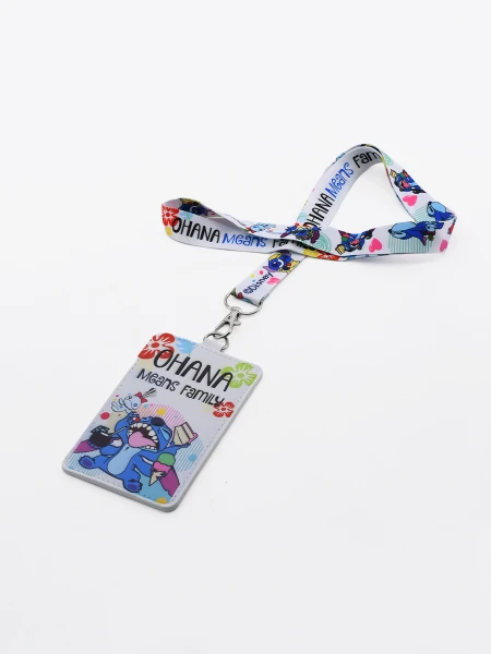 TARJETERO CINTA STITCH OHANA MULTICOLOR