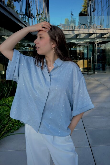 Camisa Matilda Celeste