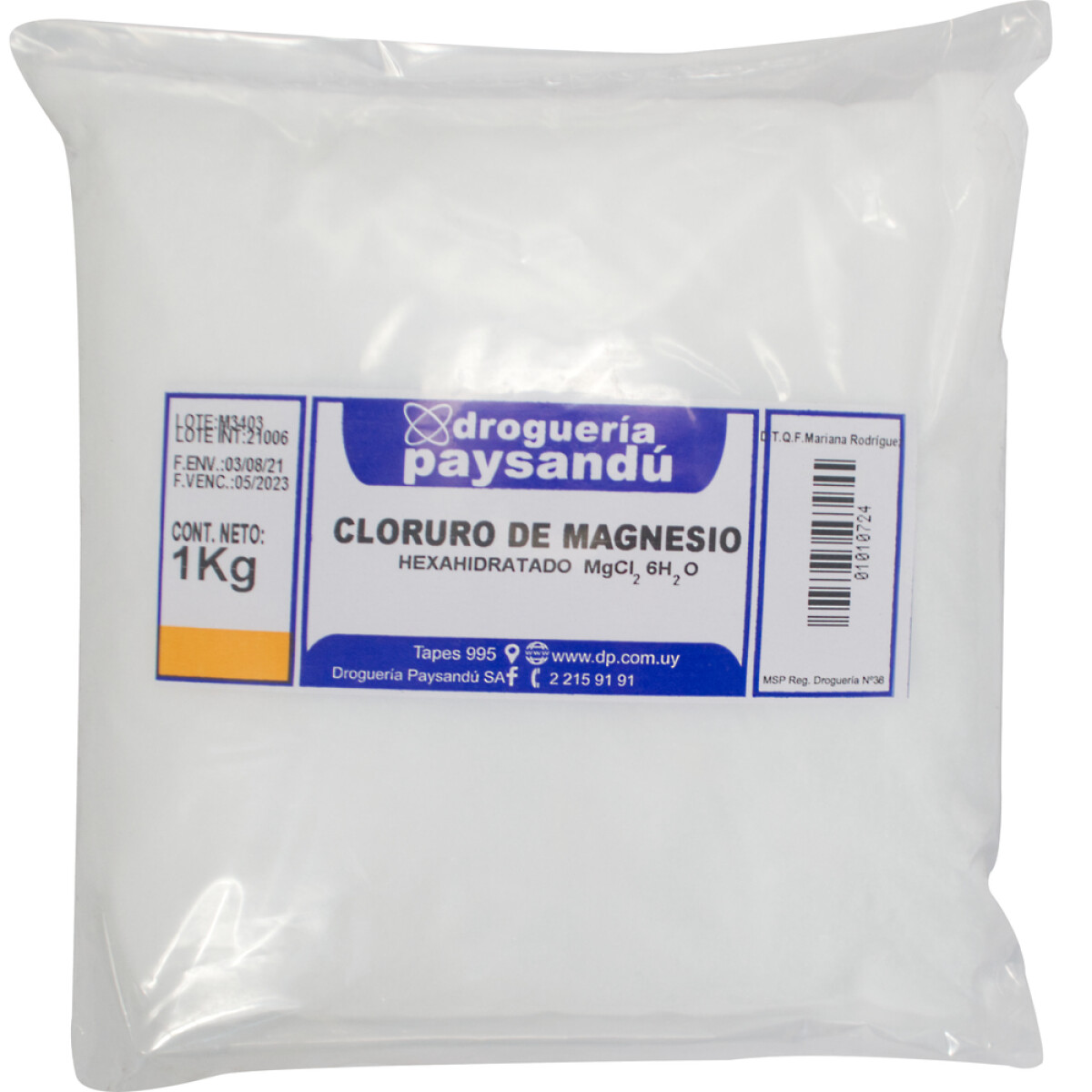 Cloruro de Magnesio Puro - 1 Kg 