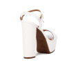 Sandalia Plataforma Mujer Vizzano Taco Alto Blanco