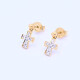 Caravanas oro 18k y brillantes Caravanas oro 18k y brillantes