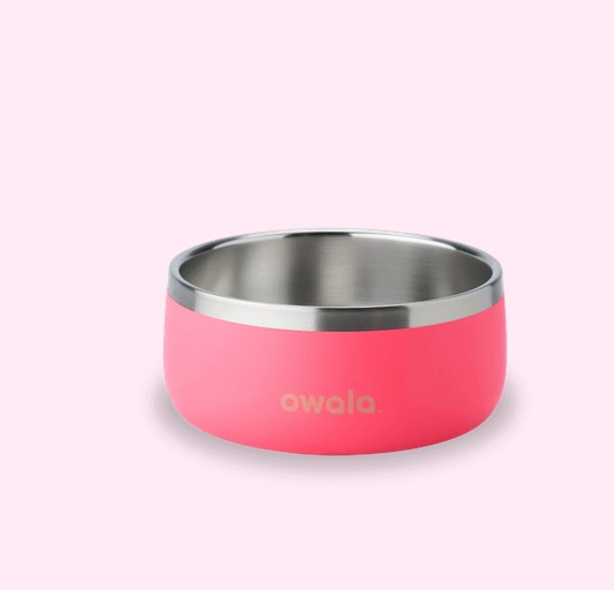 Plato comedero mascotas acero inoxidable c/ antideslizante - Hyper Flamingo 