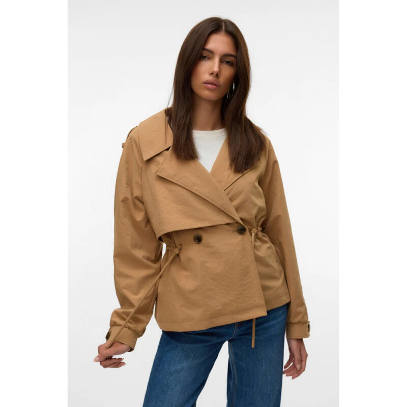 VMBRAVESIENNA SHORT TRENCHCOAT Tigers Eye