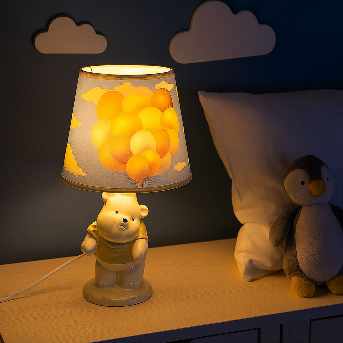 Lampara Infantil De Mesa Para Niños Con Diseño De Osito 