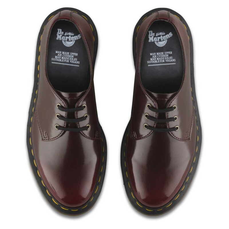 Vegan 1461 - Unisex Cherry Red Oxford Rub Off