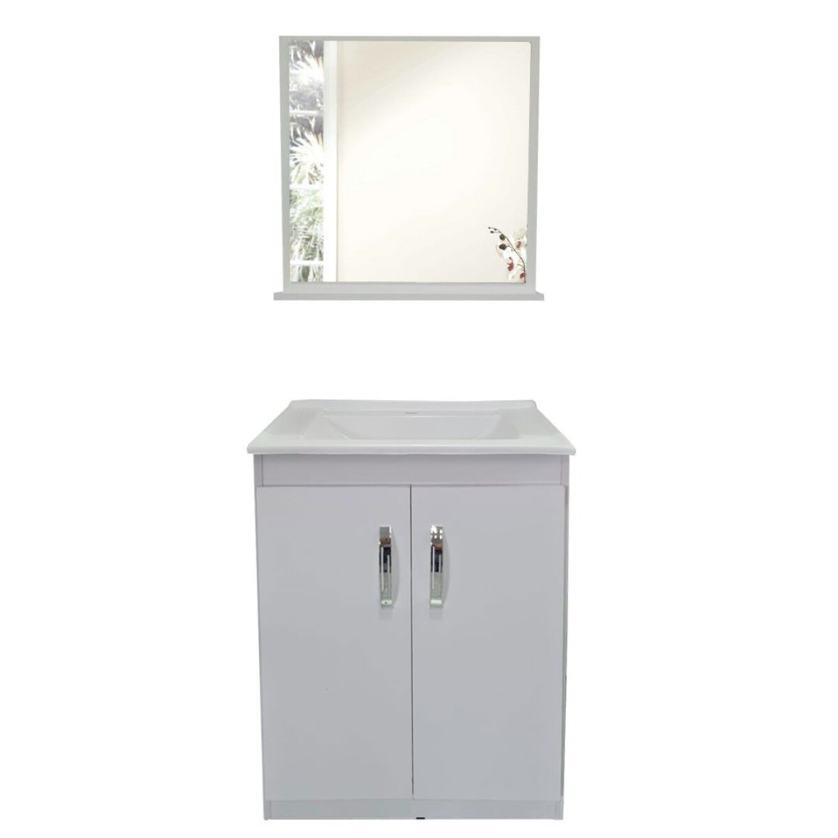 Mueble de Baño con Bacha y Espejo – Piria Blanco 