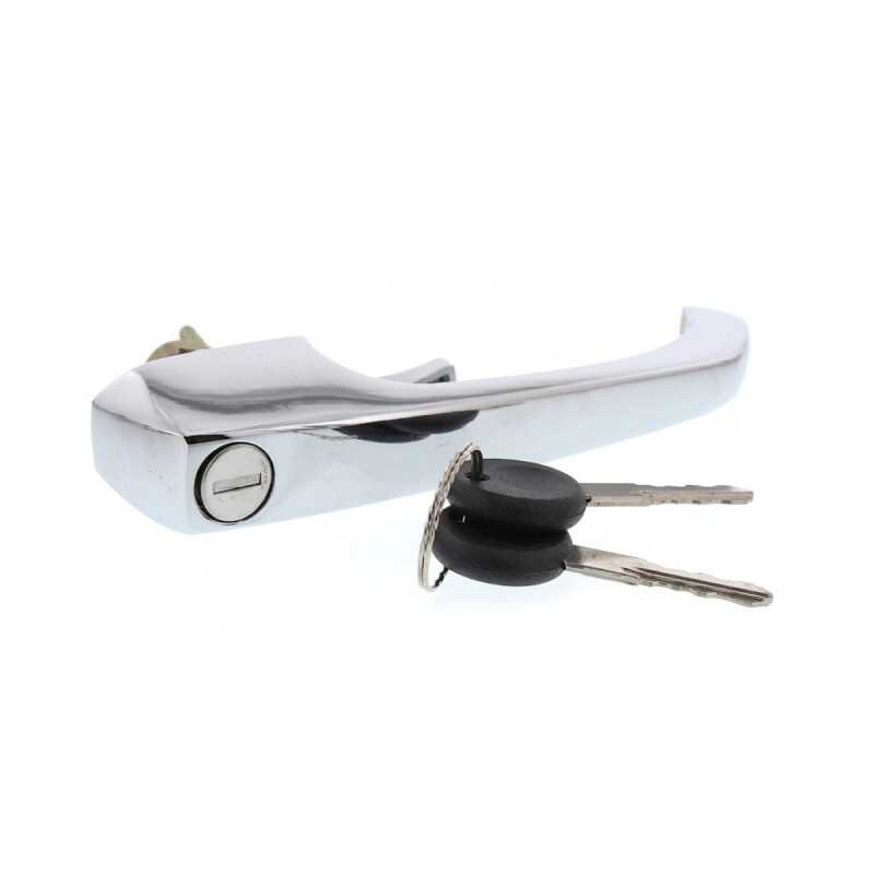 MANIJA DE PUERTA EXTERIOR DERECHA / IZQUIERDA KOMBI 1600 CROMADA CON LLAVE Manija De Puerta Exterior Derecha / Izquierda Kombi 1600 Cromada Con Llave