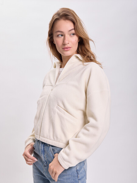 Campera polar Crudo