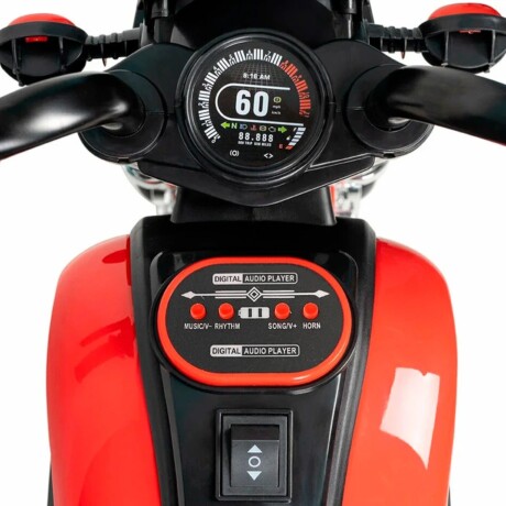 Moto Triciclo Eléctrico Lumax Infantil con Luces y Sonidos a Batería Rojo