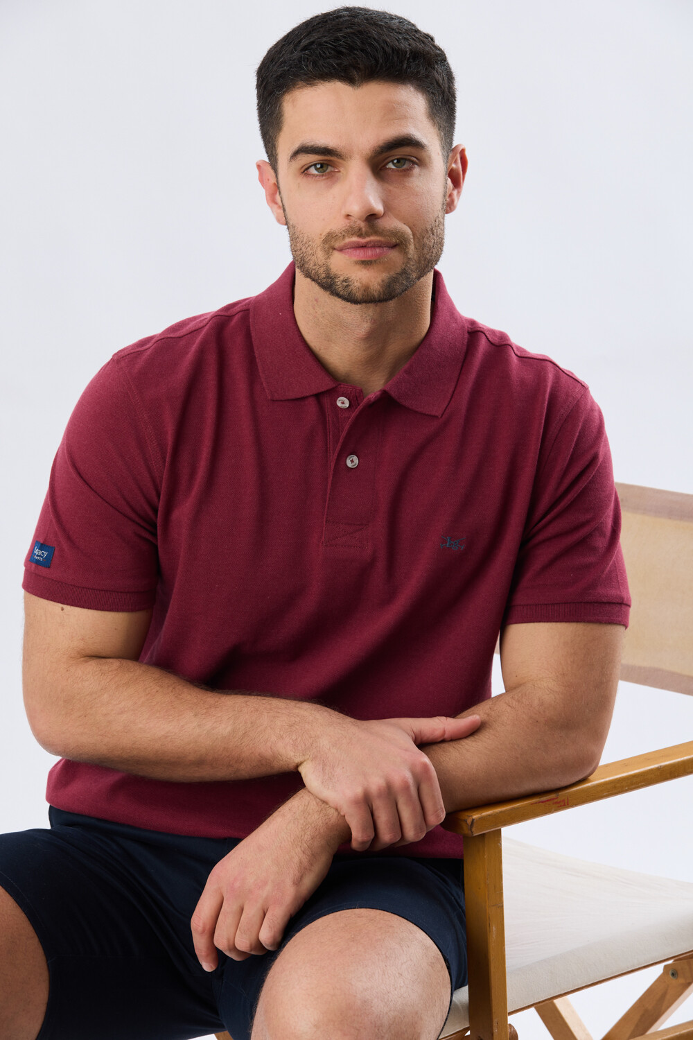 REMERA POLO LISA PIQUÉ Bordo Melange