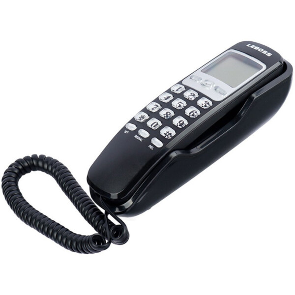 Telefono Fijo Pantalla Mesa Pared Cableado Captor Leboss Ax® Variante Color Negro
