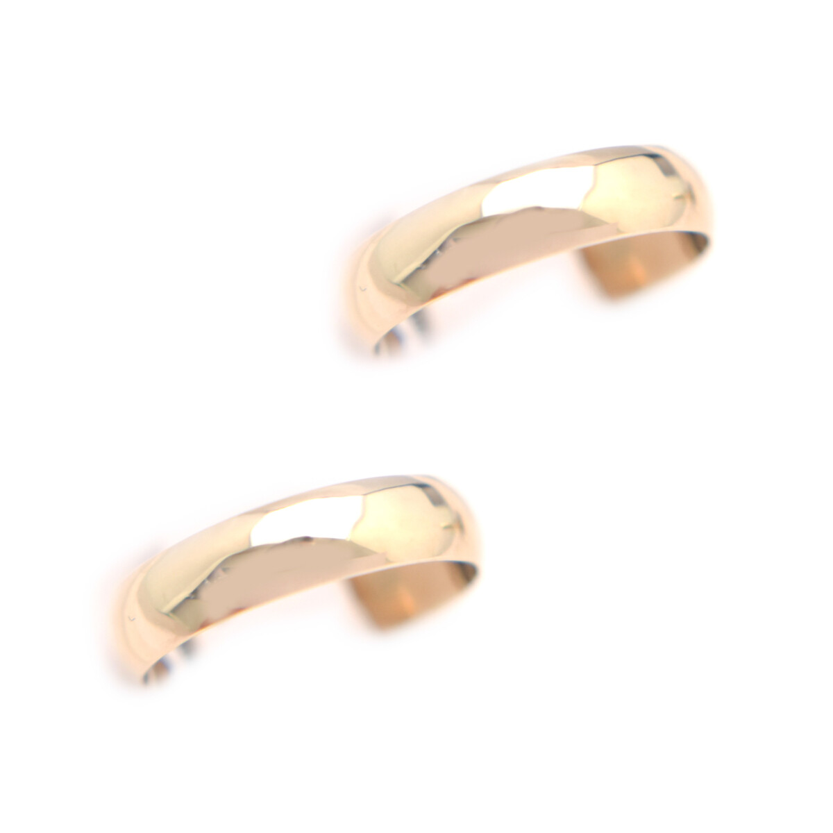 Par de Alianzas y Cintillo en Oro 9 Kilates 4mm Finas 
