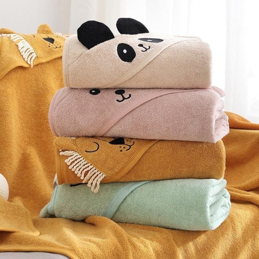 Toalla animales capucha XL conejo rosa
