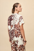 CAMISA ELVINA PRINTED Marron