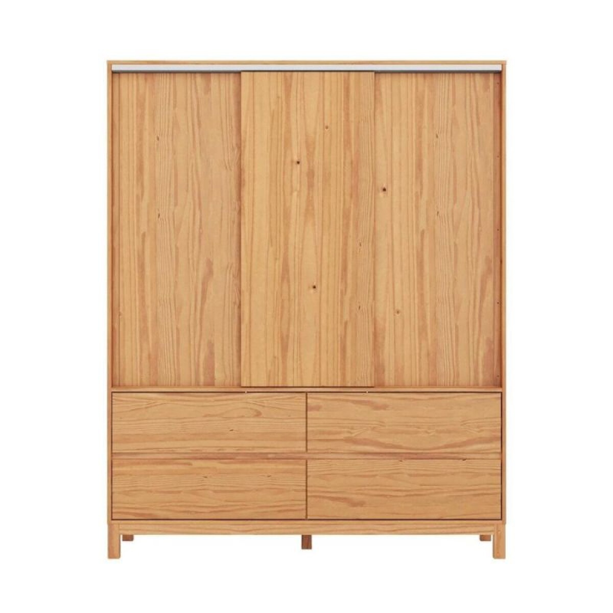 Ropero 3 Puertas - Madera Maciza - Square 