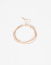 Pulseras Flexibles Sets Metal Pulsera Triple Cadena - Dorado Oro Rosa