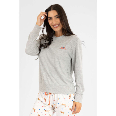 Pijama Morning Dog Gris